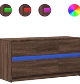 VidaXL Tv-meubel met LED 100x34x50 cm bewerkt hout bruin eikenkleurig
