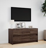 VidaXL Tv-meubel met LED 100x34x50 cm bewerkt hout bruin eikenkleurig