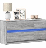 VidaXL Tv-meubel met LED 100x34x50 cm bewerkt hout grijs sonoma eiken