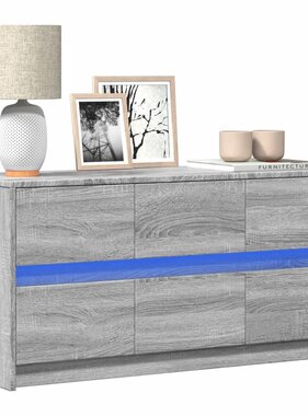 VidaXL Tv-meubel met LED 100x34x50 cm bewerkt hout grijs sonoma eiken