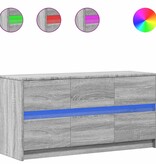 VidaXL Tv-meubel met LED 100x34x50 cm bewerkt hout grijs sonoma eiken