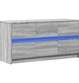VidaXL Tv-meubel met LED 100x34x50 cm bewerkt hout grijs sonoma eiken
