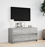 VidaXL Tv-meubel met LED 100x34x50 cm bewerkt hout grijs sonoma eiken