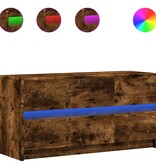 VidaXL Tv-meubel met LED 100x34x50 cm bewerkt hout gerookt eikenkleur