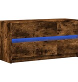VidaXL Tv-meubel met LED 100x34x50 cm bewerkt hout gerookt eikenkleur