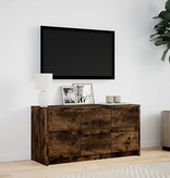 VidaXL Tv-meubel met LED 100x34x50 cm bewerkt hout gerookt eikenkleur