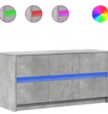 VidaXL Tv-meubel met LED 100x34x50 cm bewerkt hout betongrijs
