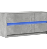 VidaXL Tv-meubel met LED 100x34x50 cm bewerkt hout betongrijs