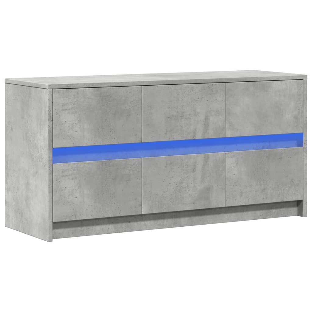 VidaXL Tv-meubel met LED 100x34x50 cm bewerkt hout betongrijs