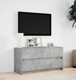 VidaXL Tv-meubel met LED 100x34x50 cm bewerkt hout betongrijs