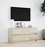 VidaXL Tv-meubel met LED 100x34x50 cm bewerkt hout sonoma eikenkleurig
