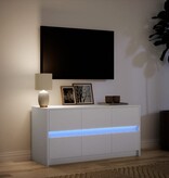 VidaXL Tv-meubel met LED 100x34x50 cm bewerkt hout wit
