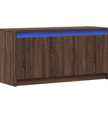 VidaXL Tv-meubel met LED 100x34x50 cm bewerkt hout bruin eikenkleurig