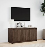 VidaXL Tv-meubel met LED 100x34x50 cm bewerkt hout bruin eikenkleurig