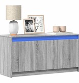 VidaXL Tv-meubel met LED 100x34x50 cm bewerkt hout grijs sonoma eiken