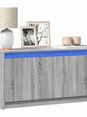 VidaXL Tv-meubel met LED 100x34x50 cm bewerkt hout grijs sonoma eiken