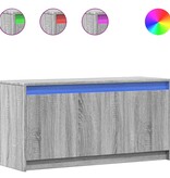 VidaXL Tv-meubel met LED 100x34x50 cm bewerkt hout grijs sonoma eiken