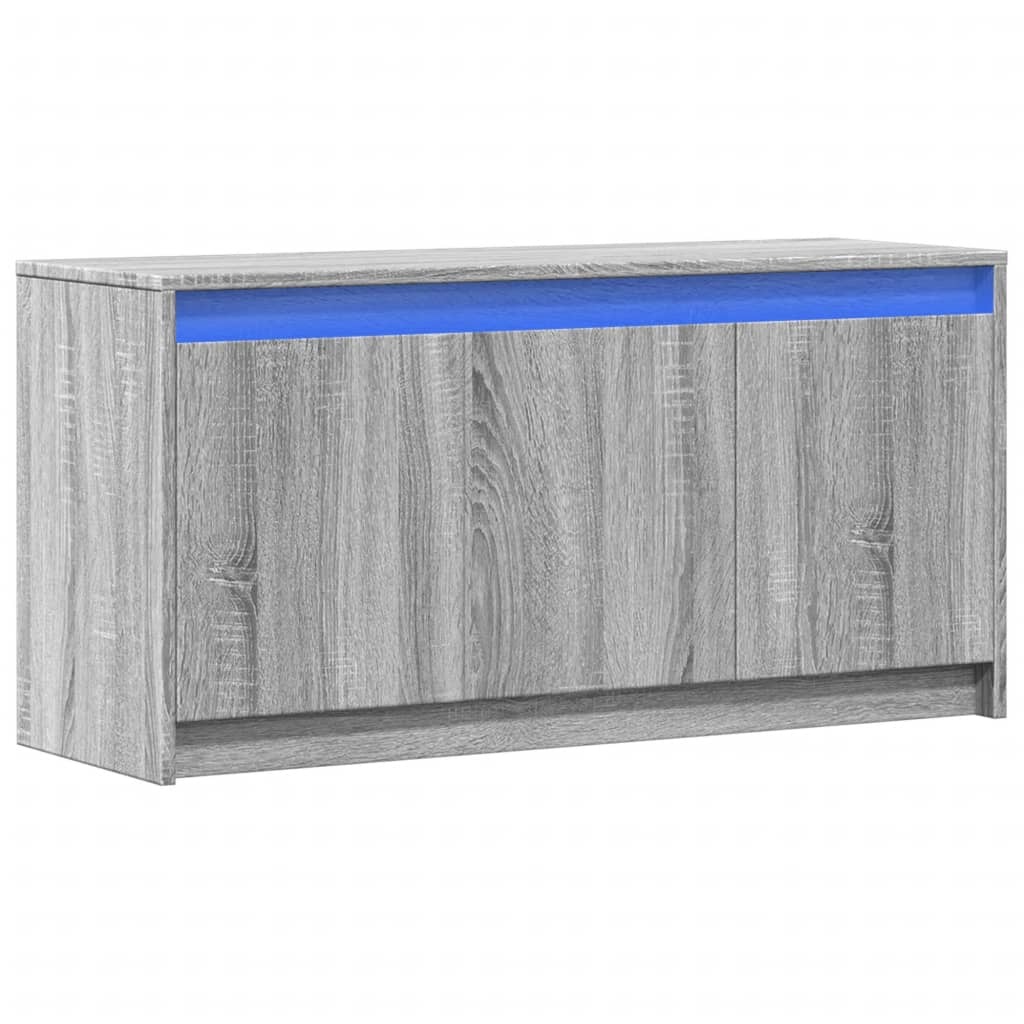 VidaXL Tv-meubel met LED 100x34x50 cm bewerkt hout grijs sonoma eiken