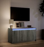 VidaXL Tv-meubel met LED 100x34x50 cm bewerkt hout grijs sonoma eiken