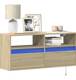 VidaXL Tv-wandmeubel met LED-verlichting 100x31x45 cm sonoma eiken