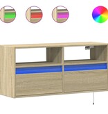 VidaXL Tv-wandmeubel met LED-verlichting 100x31x45 cm sonoma eiken