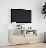 VidaXL Tv-wandmeubel met LED-verlichting 100x31x45 cm sonoma eiken