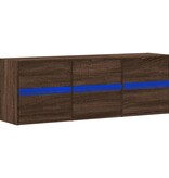 VidaXL Tv-wandmeubel met LED-verlichting 130x31x45 cm bruin eikenkleur