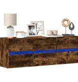 VidaXL Tv-wandmeubel met LED-verlichting 130x31x45 cm gerookt eiken