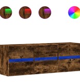 VidaXL Tv-wandmeubel met LED-verlichting 130x31x45 cm gerookt eiken