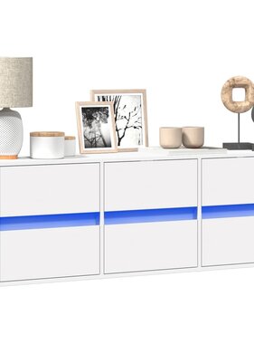 VidaXL Tv-wandmeubel met LED-verlichting 130x31x45 cm wit