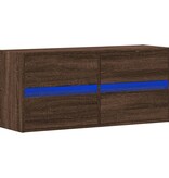 VidaXL Tv-wandmeubel met LED-verlichting 100x31x45 cm bruin eikenkleur