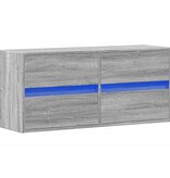 VidaXL Tv-wandmeubel met LED-verlichting 100x31x45 cm grijs sonoma