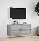 VidaXL Tv-wandmeubel met LED-verlichting 100x31x45 cm grijs sonoma