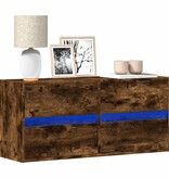 VidaXL Tv-wandmeubel met LED-verlichting 100x31x45 cm gerookt eiken