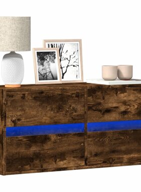 VidaXL Tv-wandmeubel met LED-verlichting 100x31x45 cm gerookt eiken