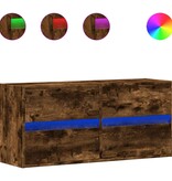 VidaXL Tv-wandmeubel met LED-verlichting 100x31x45 cm gerookt eiken