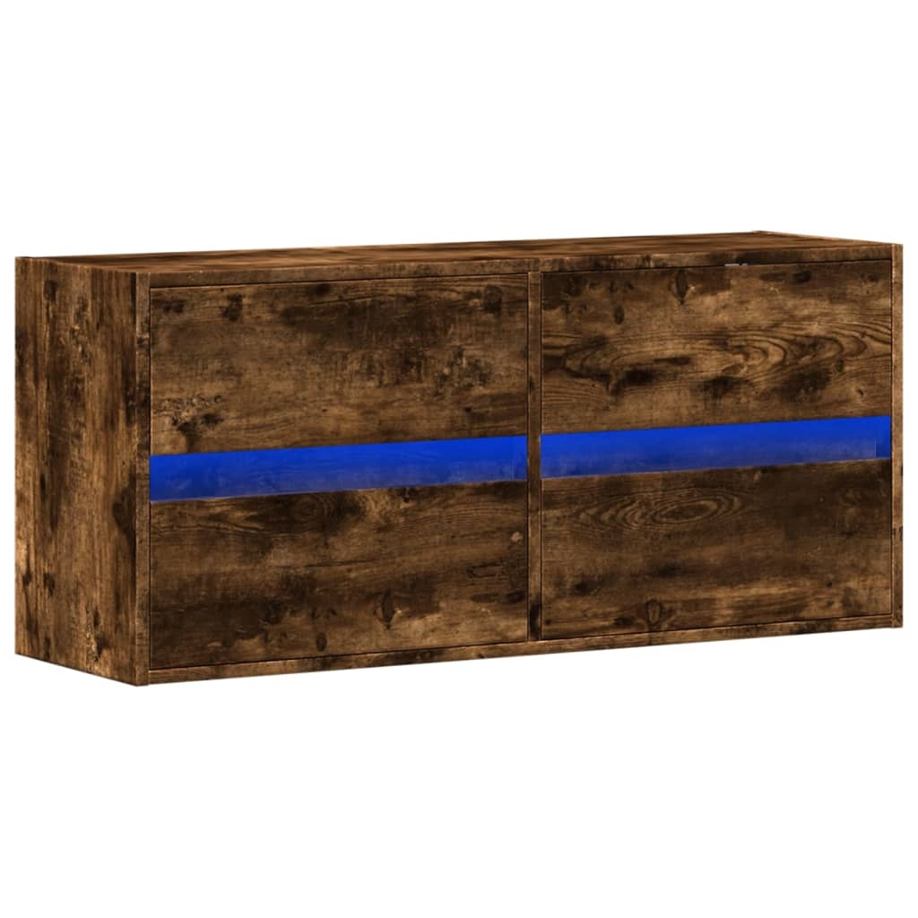 VidaXL Tv-wandmeubel met LED-verlichting 100x31x45 cm gerookt eiken