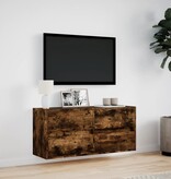 VidaXL Tv-wandmeubel met LED-verlichting 100x31x45 cm gerookt eiken