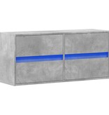 VidaXL Tv-wandmeubel met LED-verlichting 100x31x45 cm betongrijs