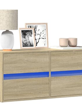 VidaXL Tv-wandmeubel met LED-verlichting 100x31x45 cm sonoma eiken