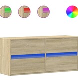 VidaXL Tv-wandmeubel met LED-verlichting 100x31x45 cm sonoma eiken