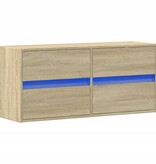 VidaXL Tv-wandmeubel met LED-verlichting 100x31x45 cm sonoma eiken