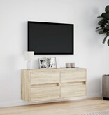 VidaXL Tv-wandmeubel met LED-verlichting 100x31x45 cm sonoma eiken