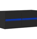 VidaXL Tv-wandmeubel met LED-verlichting 100x31x45 cm zwart