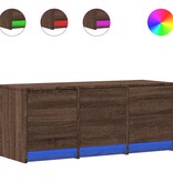 VidaXL Tv-meubel met LED 97x34x40 cm bewerkt hout bruin eikenkleurig