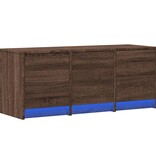 VidaXL Tv-meubel met LED 97x34x40 cm bewerkt hout bruin eikenkleurig