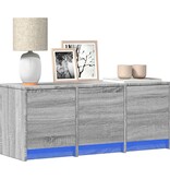 VidaXL Tv-meubel met LED 97x34x40 cm bewerkt hout grijs sonoma eiken
