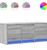 VidaXL Tv-meubel met LED 97x34x40 cm bewerkt hout grijs sonoma eiken