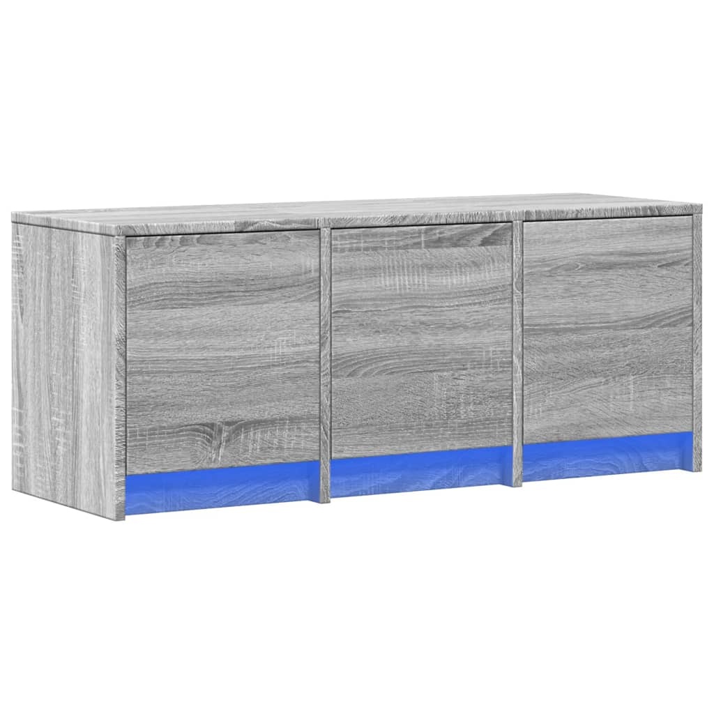 VidaXL Tv-meubel met LED 97x34x40 cm bewerkt hout grijs sonoma eiken