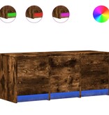 VidaXL Tv-meubel met LED 97x34x40 cm bewerkt hout gerookt eikenkleur